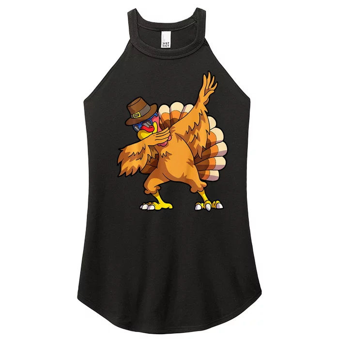 Thanksgiving Turkey Dab Dance Celebration Women’s Perfect Tri Rocker Tank