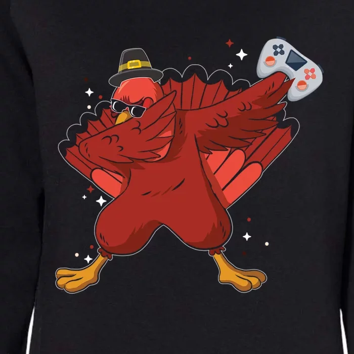 Thanksgiving Turkey Dabbing Video Game Lover Pro Gamer Gift Womens California Wash Sweatshirt