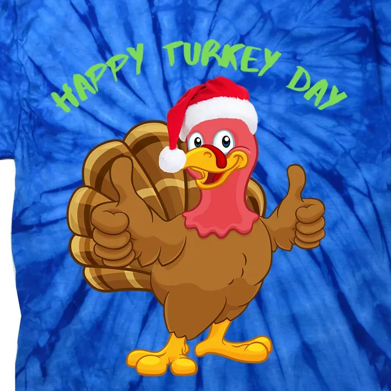 Thanksgiving Turkey Day Dabbing Funny Funny Gift Tie-Dye T-Shirt