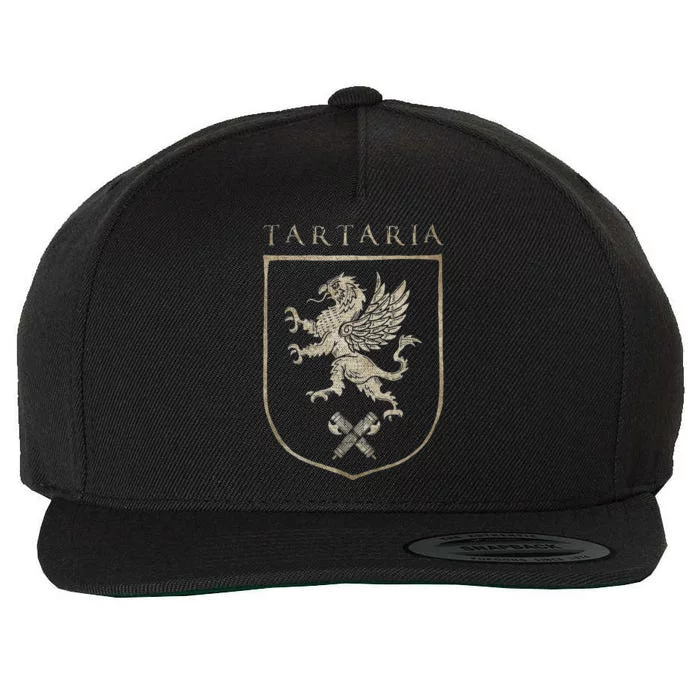 Tartaria Tartarian Empire Griffin, Tartary Family Crest Wool Snapback Cap