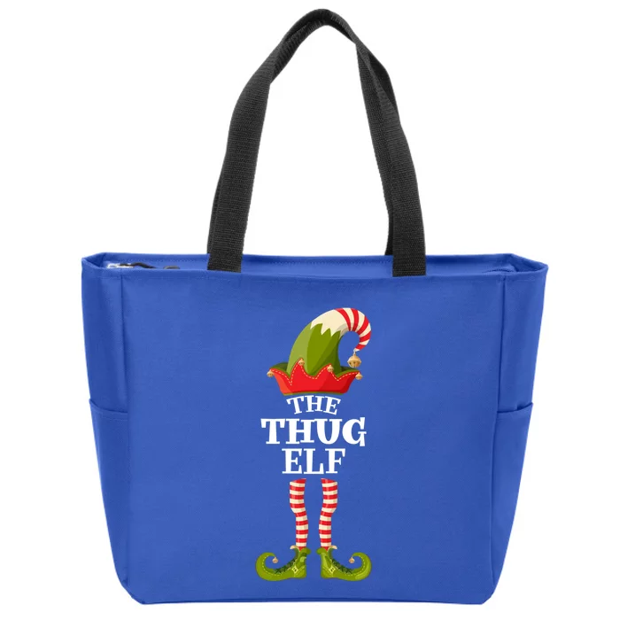 The Thug Elf Gift Funny Christmas Group Matching Family Gift Zip Tote Bag