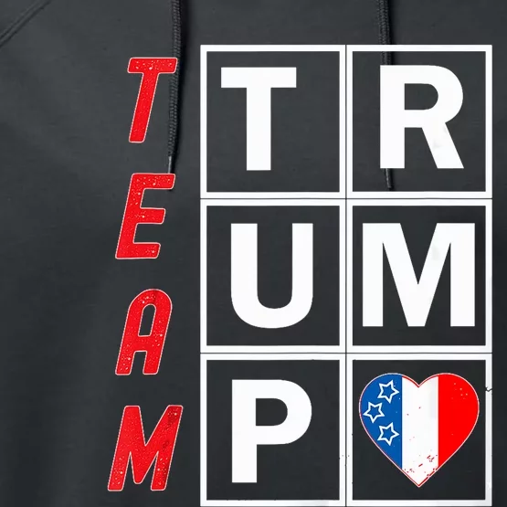 Team Trump Election Design Pro Republican Party Performance Fleece Hoodie