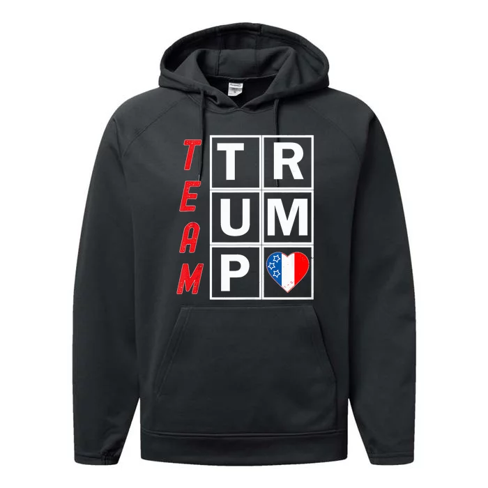 Team Trump Election Design Pro Republican Party Performance Fleece Hoodie