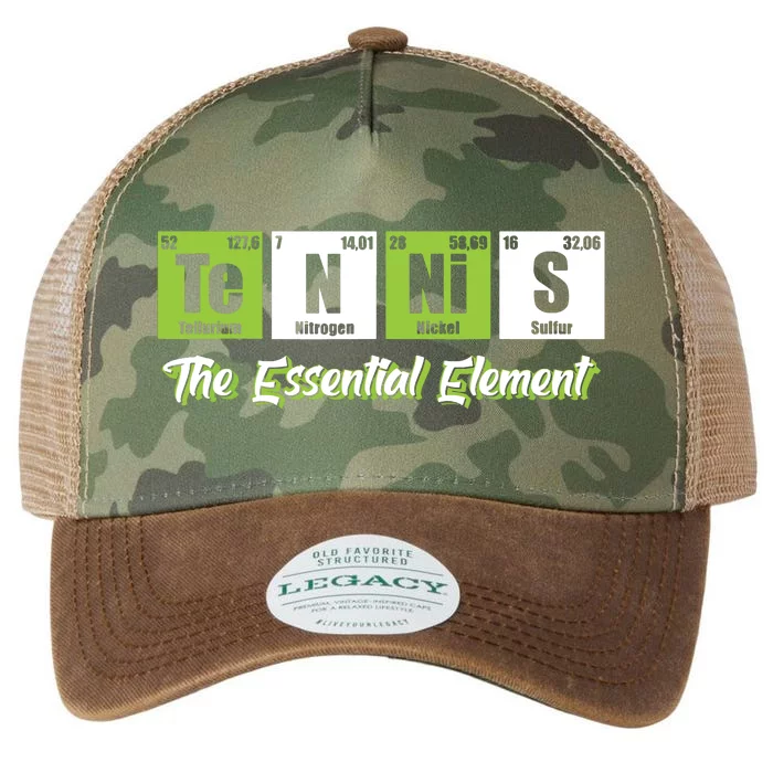 Tennis The Essential Element Funny Love Tennis Legacy Tie Dye Trucker Hat