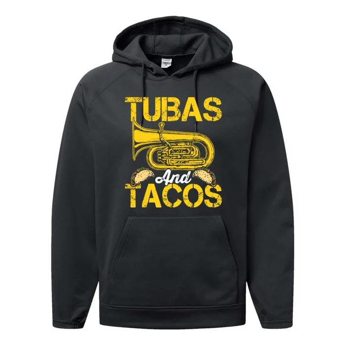 Tubas Tacos Expert Tuba Player Musician Music Playing Lover Performance Fleece Hoodie