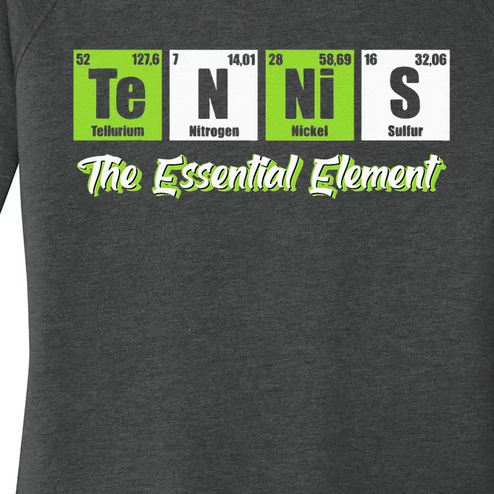 Tennis The Essential Element Funny Love Tennis Women's Perfect Tri Tunic Long Sleeve Shirt