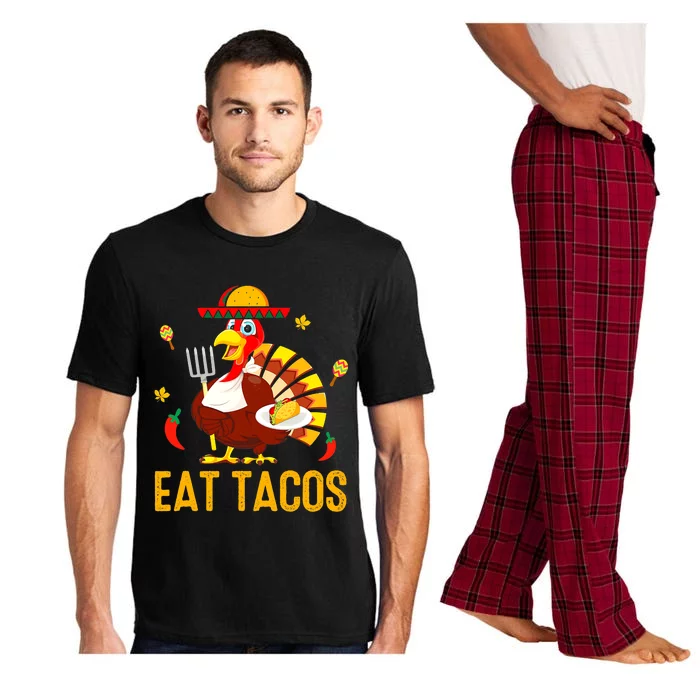 Thanksgiving Turkey Eat Tacos Funny Boys Turkey Pajama Set