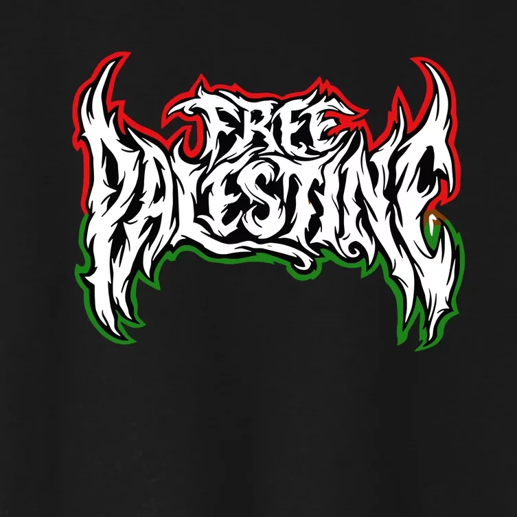 Til The End Free Palestine Women's Crop Top Tee