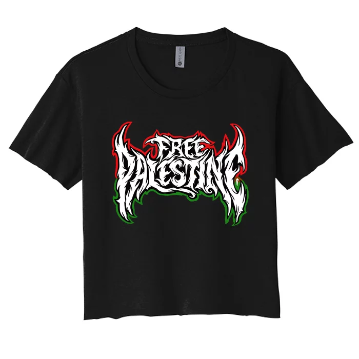 Til The End Free Palestine Women's Crop Top Tee