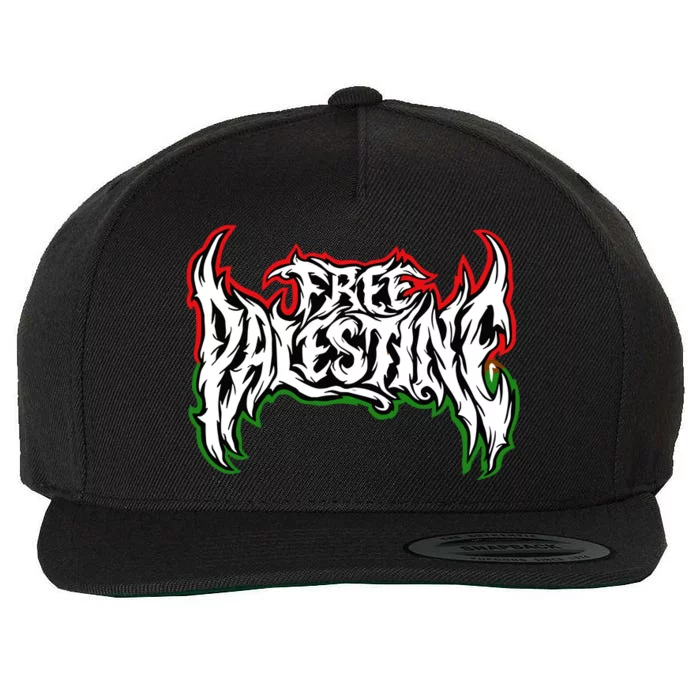 Til The End Free Palestine Wool Snapback Cap