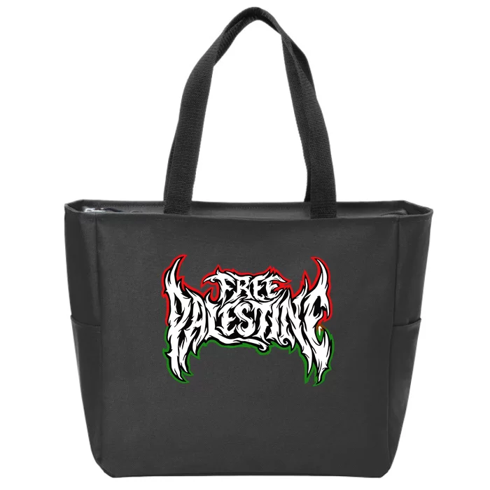 Til The End Free Palestine Zip Tote Bag