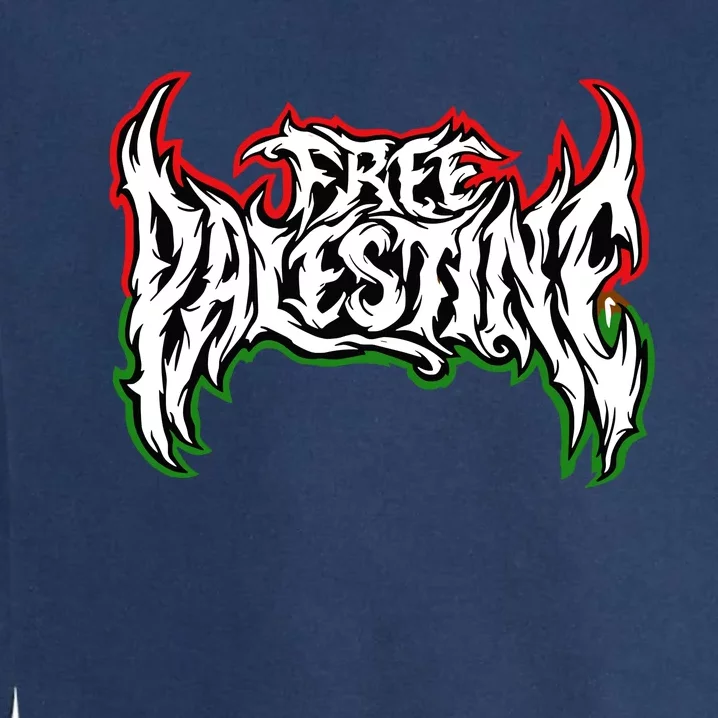 Til The End Free Palestine Garment-Dyed Sweatshirt