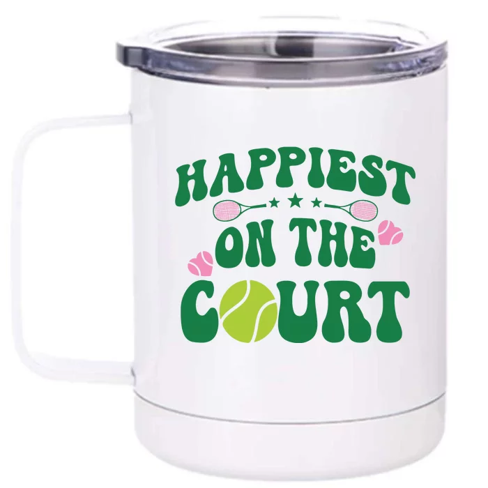 Tennis Front & Back 12oz Stainless Steel Tumbler Cup