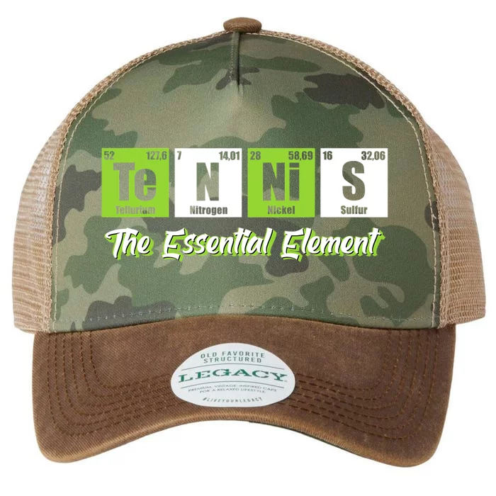 Tennis The Essential Element Funny Love Tennis Legacy Tie Dye Trucker Hat