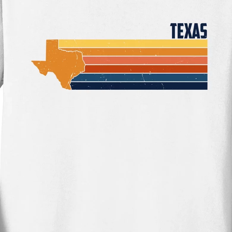 Retro Vintage Texas Kids Long Sleeve Shirt