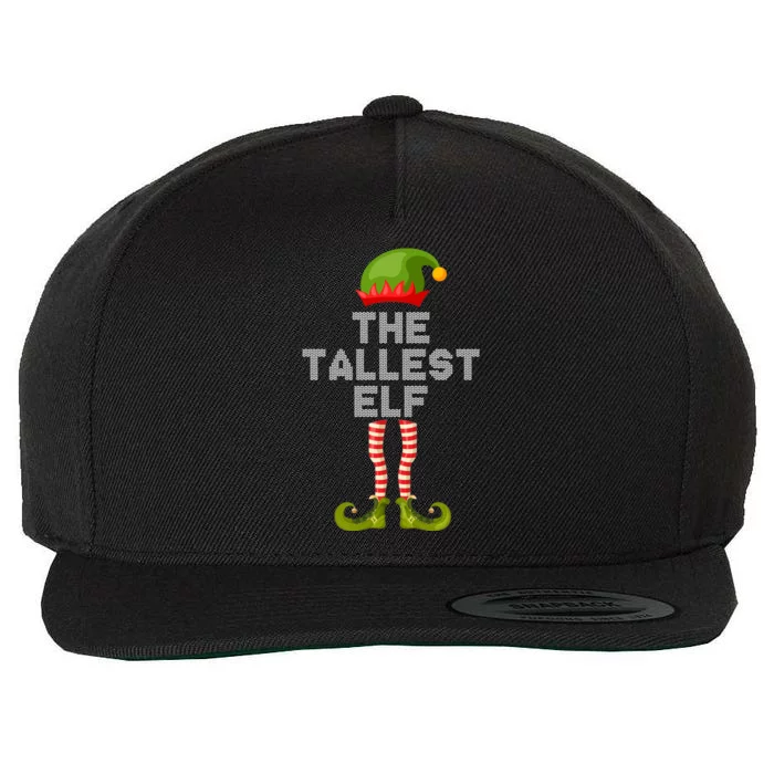 The Tallest Elf Funny Matching Christmas Wool Snapback Cap