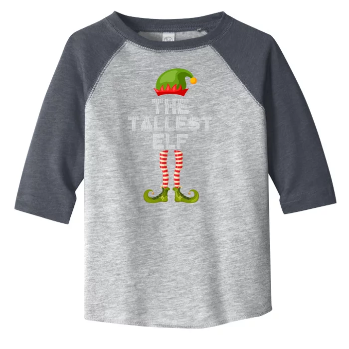 The Tallest Elf Funny Matching Christmas Toddler Fine Jersey T-Shirt