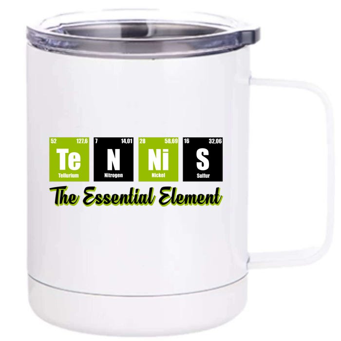 Tennis The Essential Element Front & Back 12oz Stainless Steel Tumbler Cup