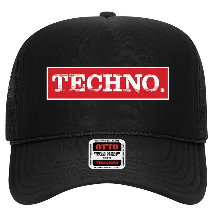 Techno High Crown Mesh Trucker Hat