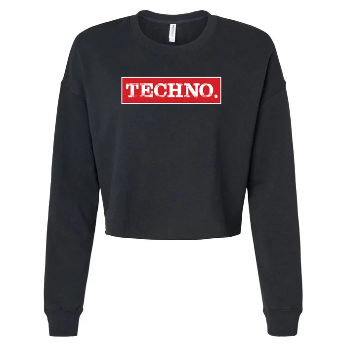 Techno Cropped Pullover Crew