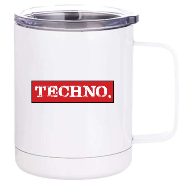 Techno Front & Back 12oz Stainless Steel Tumbler Cup