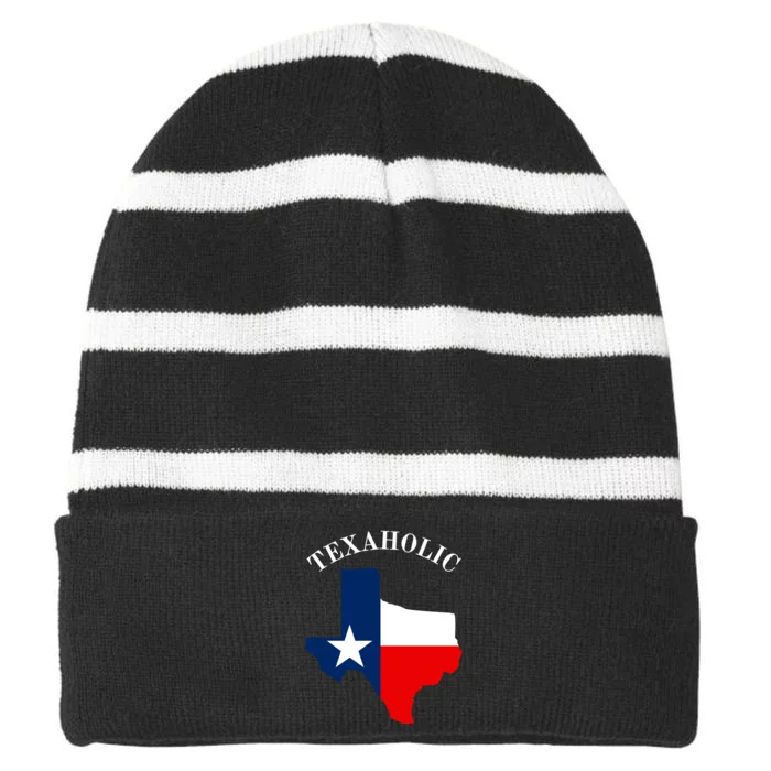 Texaholic Striped Beanie with Solid Band