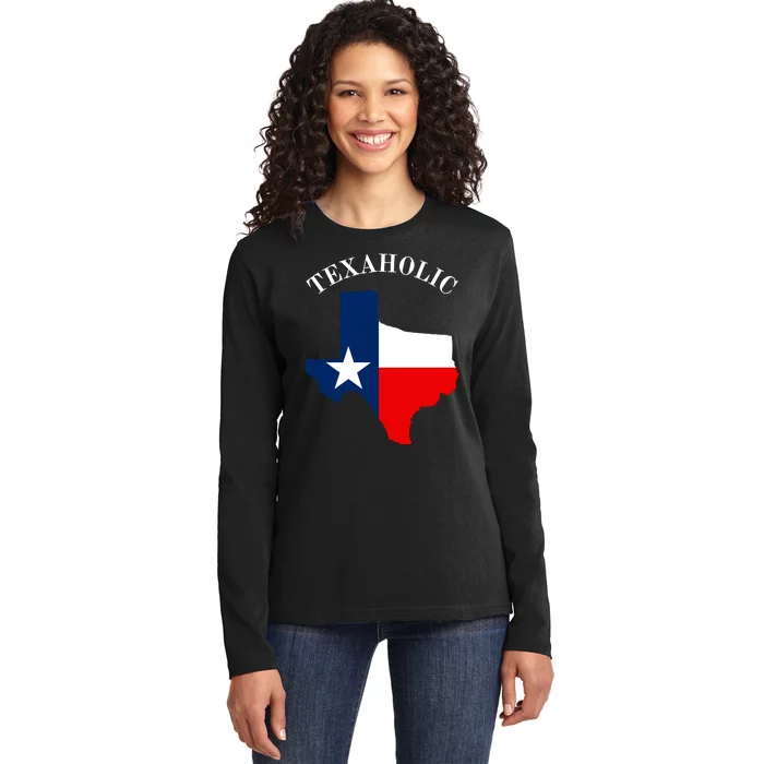 Texaholic Ladies Long Sleeve Shirt