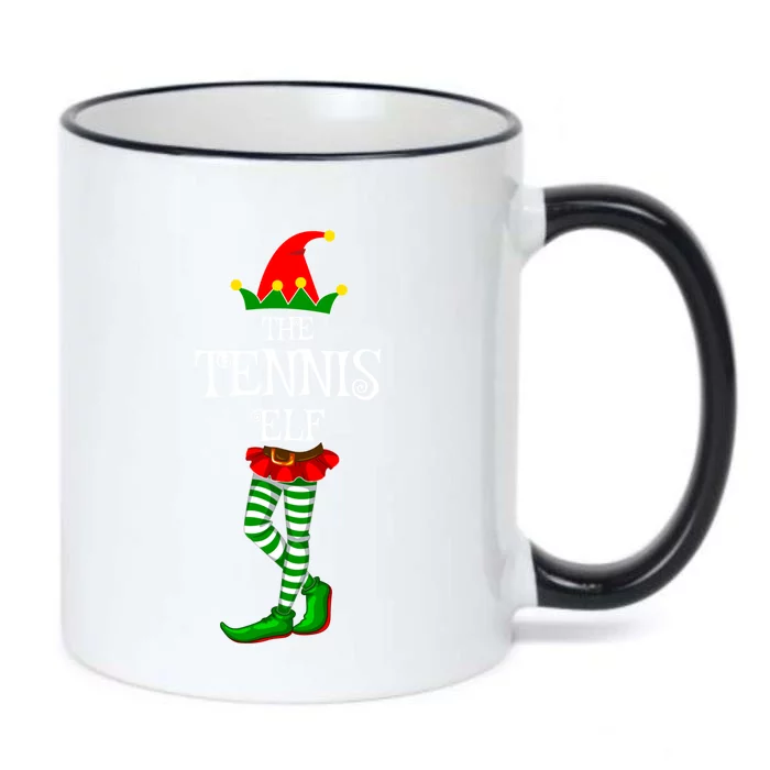 The Tennis Elf Family Matching Xmas Funny Idea Christmas Gift Black Color Changing Mug