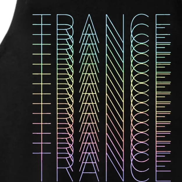 Trance Techno Edm Music Dj Rave Party Festival Ladies Tri-Blend Wicking Tank