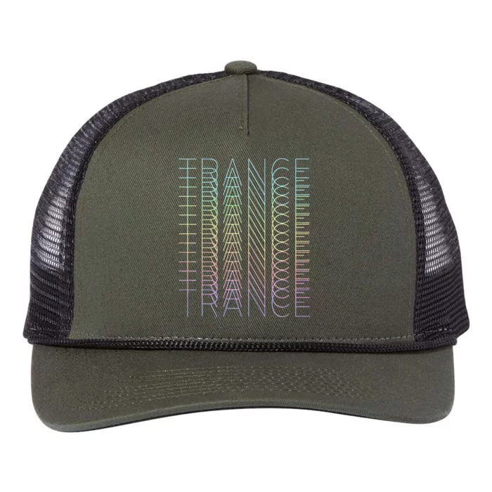 Trance Techno Edm Music Dj Rave Party Festival Retro Rope Trucker Hat Cap