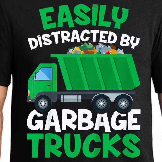 Trash Truck Easily Distracted By Garbage Trucks Pajama Set