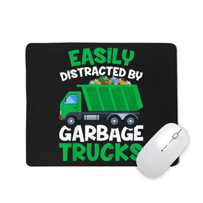 Trash Truck Easily Distracted By Garbage Trucks Mousepad