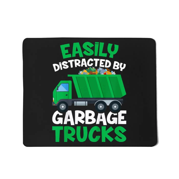 Trash Truck Easily Distracted By Garbage Trucks Mousepad