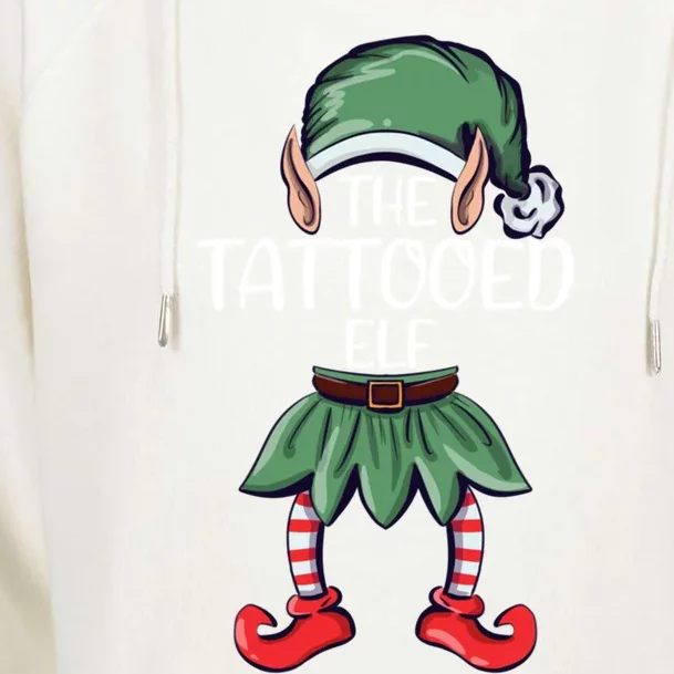 The Tattooed Elf Christmas Matching Family Group Elf Meaningful Gift Womens Funnel Neck Pullover Hood