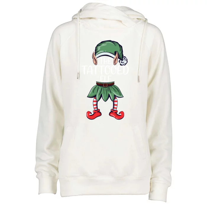 The Tattooed Elf Christmas Matching Family Group Elf Meaningful Gift Womens Funnel Neck Pullover Hood