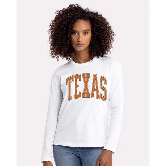 Texas Womens Cotton Relaxed Long Sleeve T-Shirt