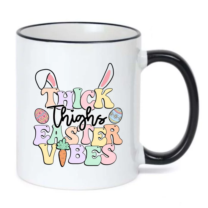 Thick Things Easter Vibes Easter Day Black Color Changing Mug