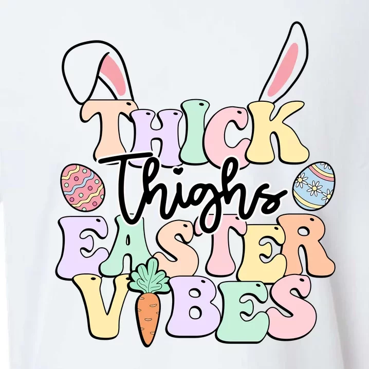 Thick Things Easter Vibes Easter Day Sueded Cloud Jersey T-Shirt