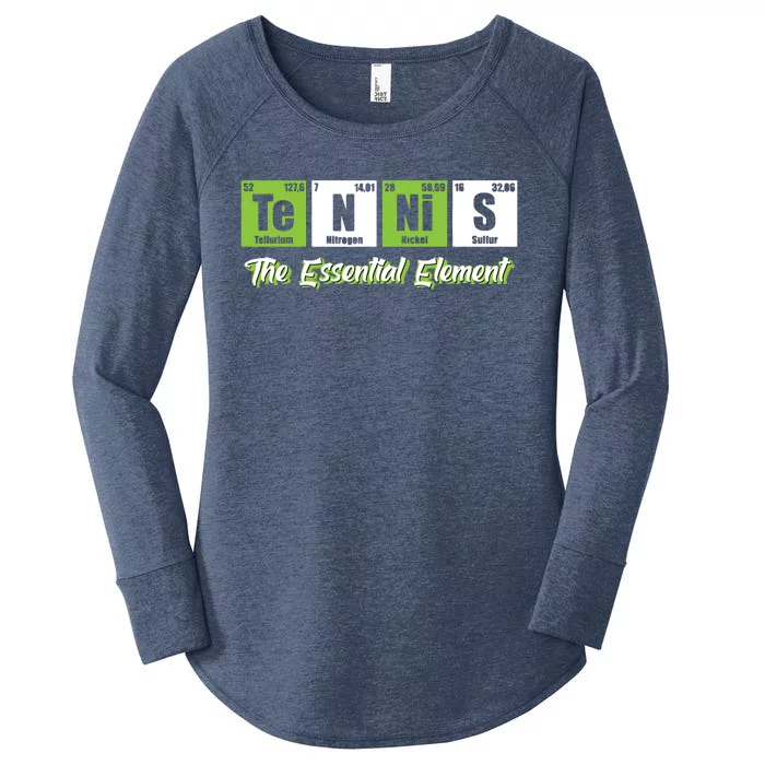 Tennis The Essential Element Funny Love Tennis Women's Perfect Tri Tunic Long Sleeve Shirt