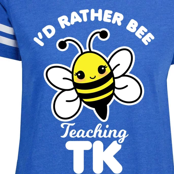 Tk Teacher Funny Kawaii Bee Transitional Kindergarten Gift Enza Ladies Jersey Football T-Shirt