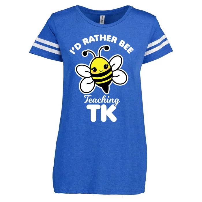 Tk Teacher Funny Kawaii Bee Transitional Kindergarten Gift Enza Ladies Jersey Football T-Shirt