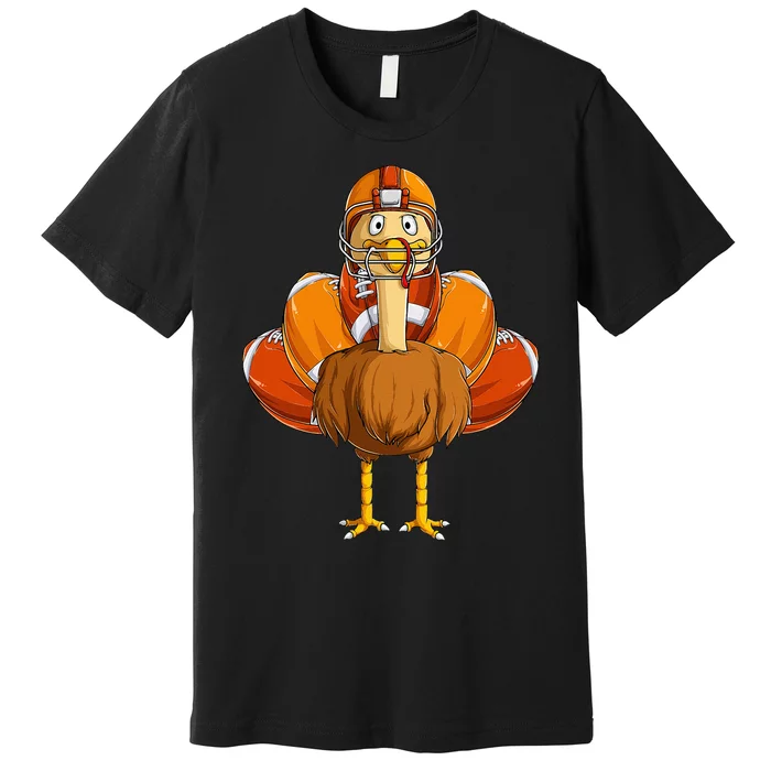 Thanksgiving Turkey Football Game Premium T-Shirt