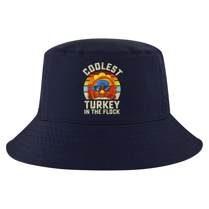 Thanksgiving Turkey Fun Coolest Turkey In The Flock Cool Comfort Performance Bucket Hat