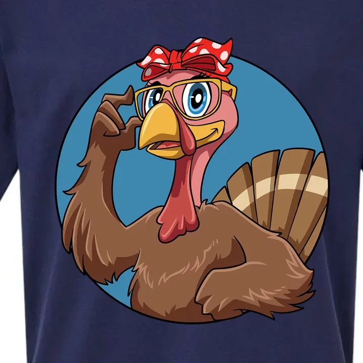 Thanksgiving Turkey For The Family Gift Sueded Cloud Jersey T-Shirt