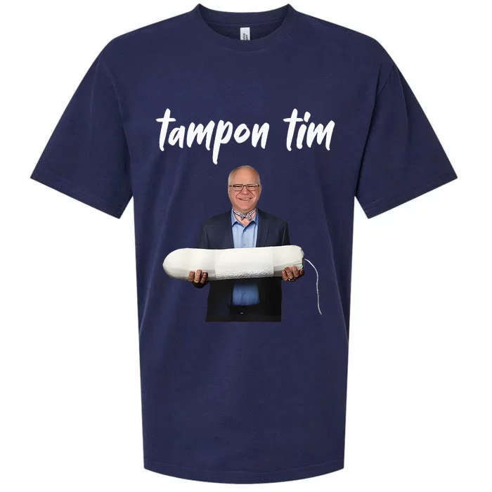 Tampon Tim Funny Tim Walz Joke Sueded Cloud Jersey T-Shirt