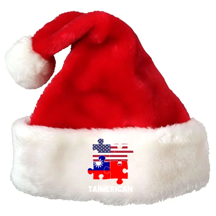 Taiwan Taiwanese Flag Proud America Puzzle Dna Mix Breed Gift Premium Christmas Santa Hat