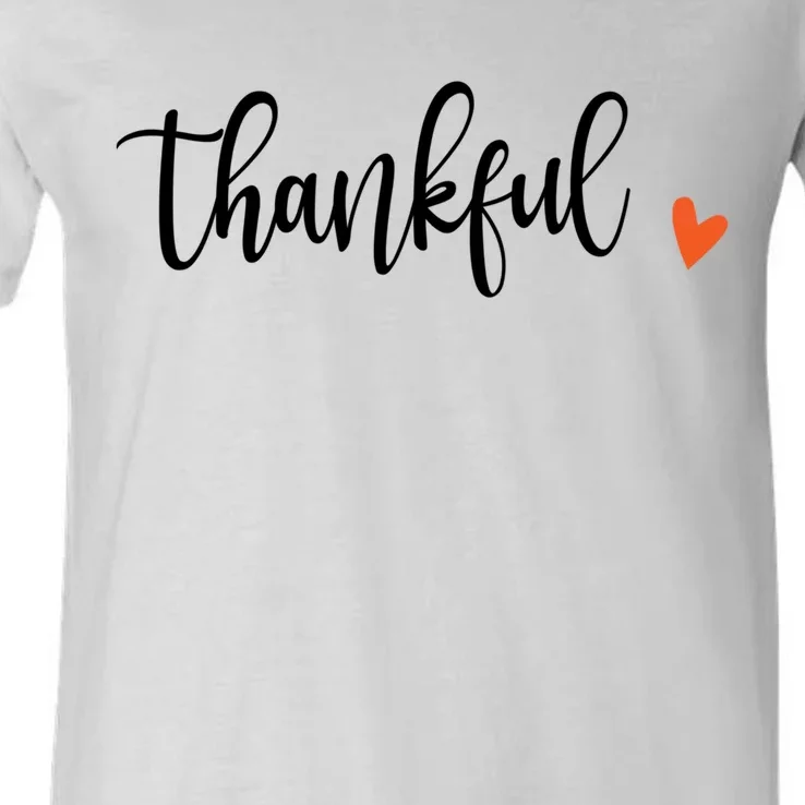 Thankful Thanksgiving Fall Vibes Halloween Autumn Gift V-Neck T-Shirt