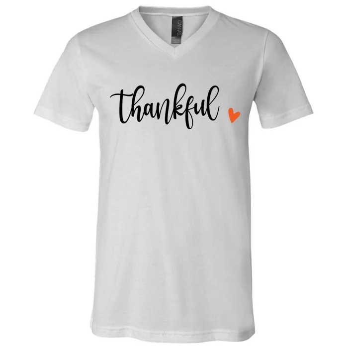 Thankful Thanksgiving Fall Vibes Halloween Autumn Gift V-Neck T-Shirt