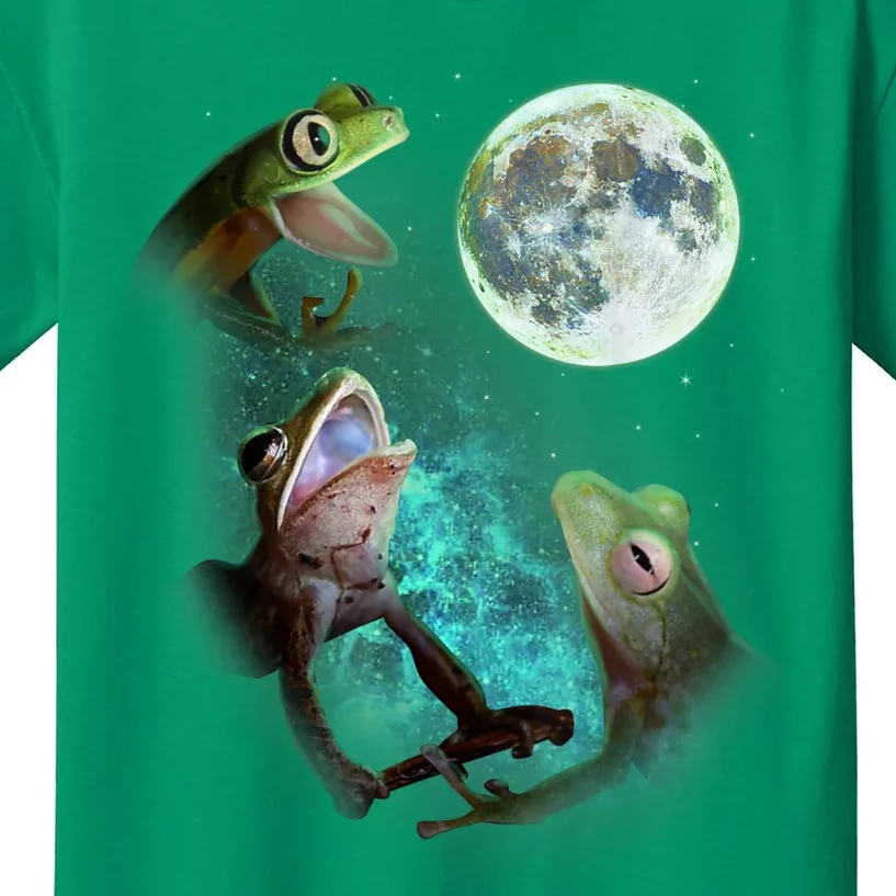 Three Tree Frogs Howl At Moon 3 Wolfs Wolves Funny Parody Kids T-Shirt