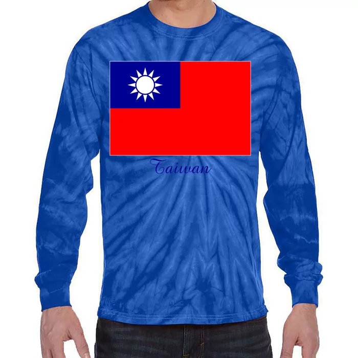 Taiwan Taiwanese Flag Souvenir Gift Tie-Dye Long Sleeve Shirt